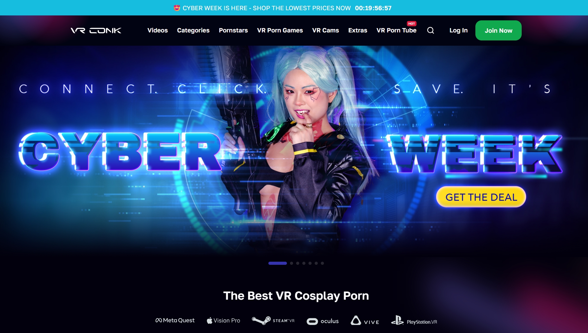 vrconck cybermonday homepage